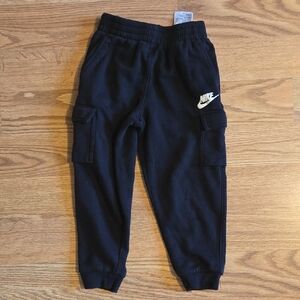 EUC**Nike Kids Black Cargo Joggers